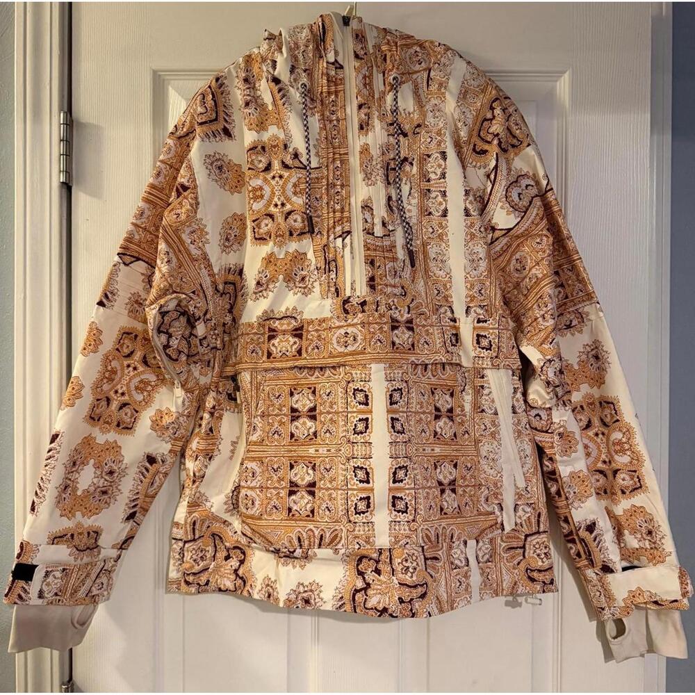Free People Movement Alpine Glow Ski Pullover in Brushed Sail Paisley Size M - Picture 2 of 9